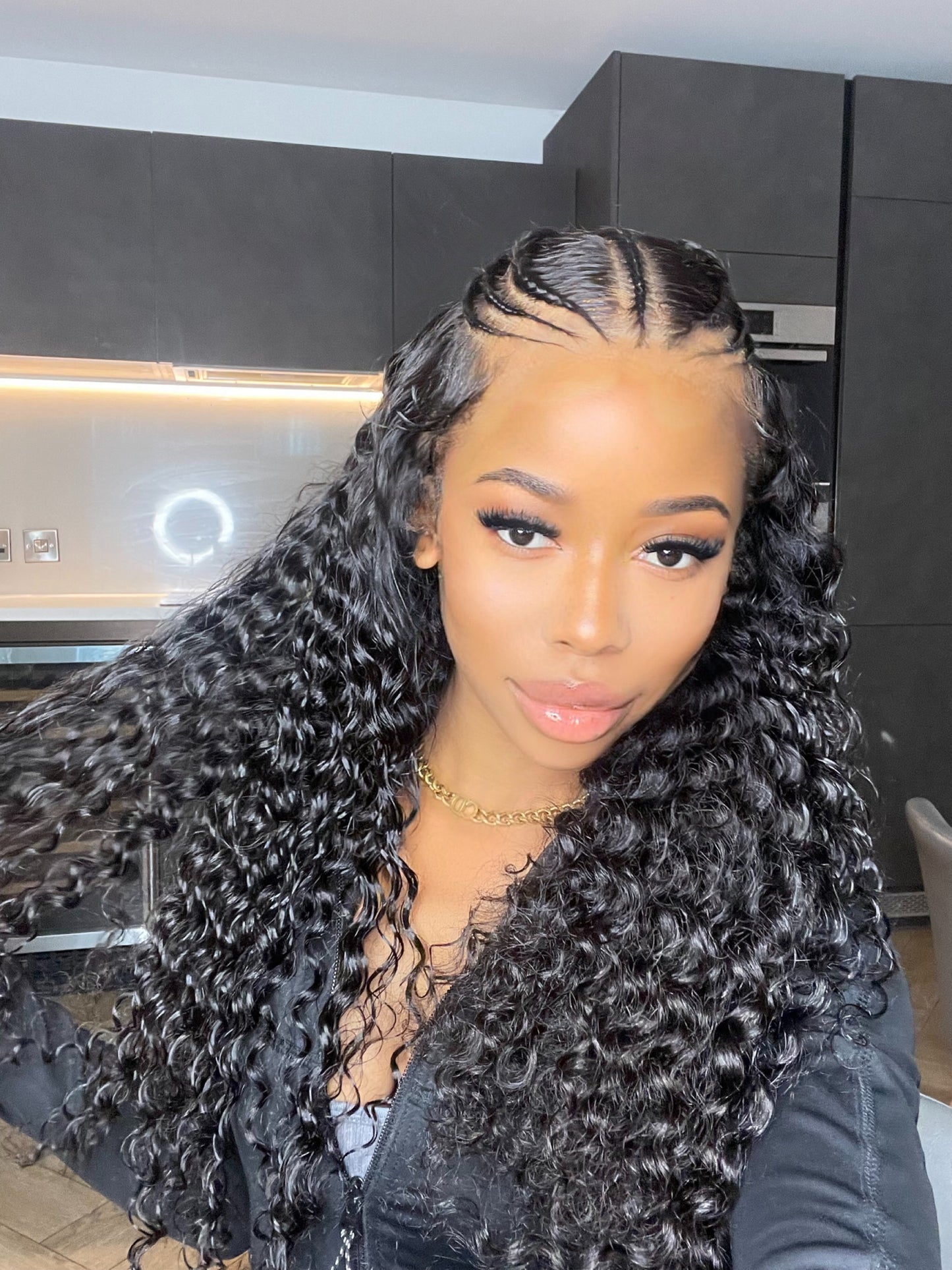 13x6 PRE-STYLED PRE-BRAIDED CURLY 30” LACE FRONTAL WIG