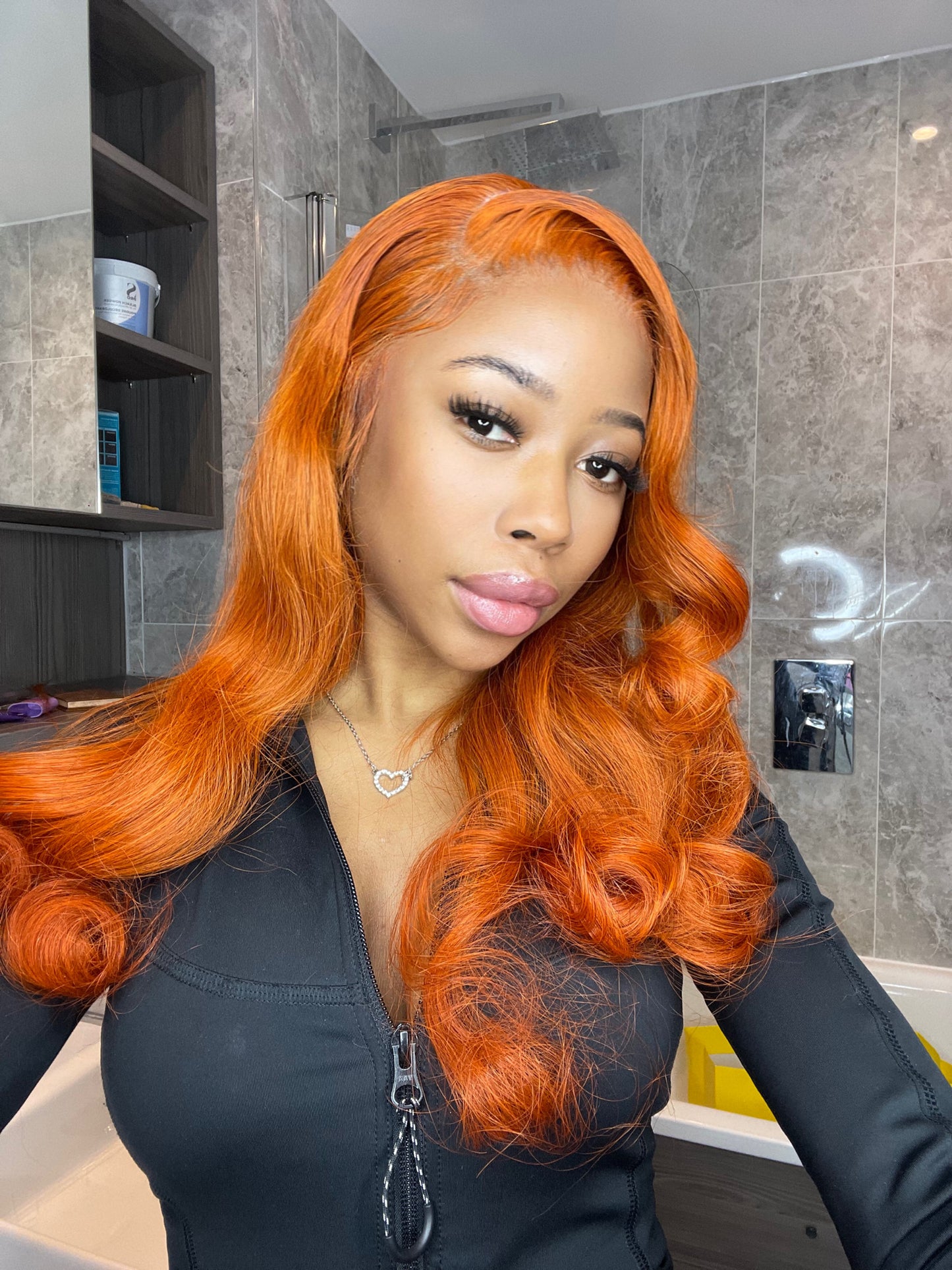 22" ORANGE LACE FRONTAL WIG 13x4