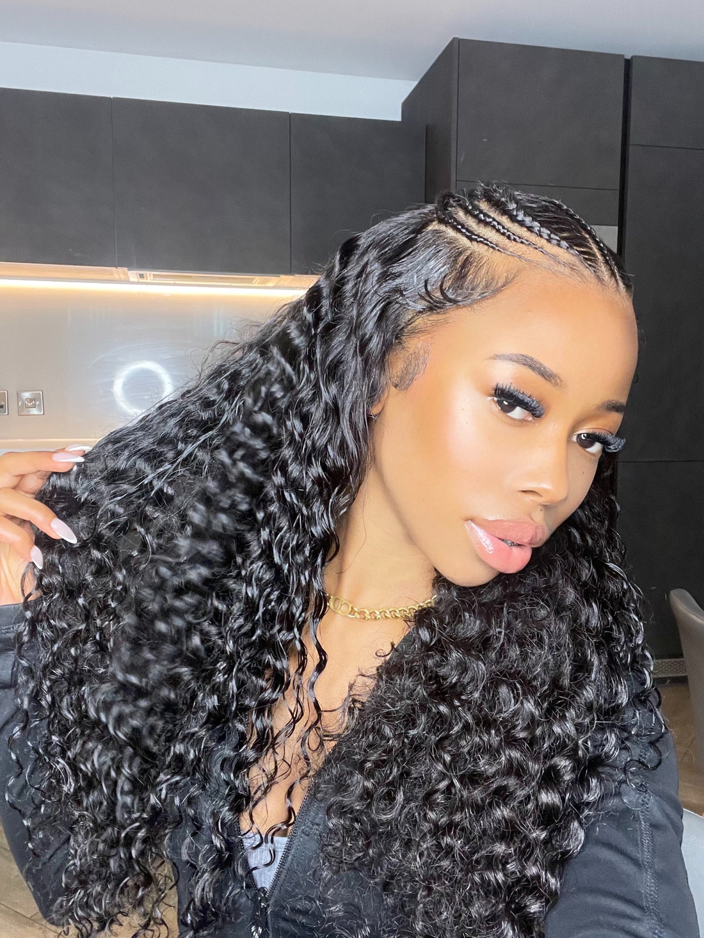 13x6 PRE-STYLED PRE-BRAIDED CURLY 30” LACE FRONTAL WIG