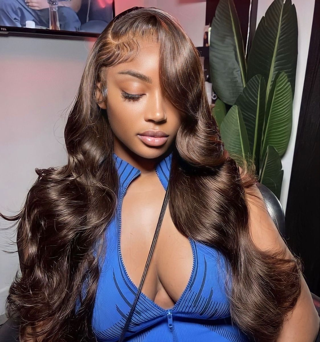 22” BROWN LACE FRONTAL WIG 13x4