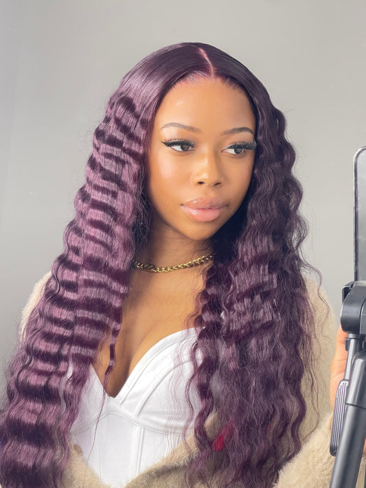 26” PURPLE LACE FRONTAL WIG 13x4