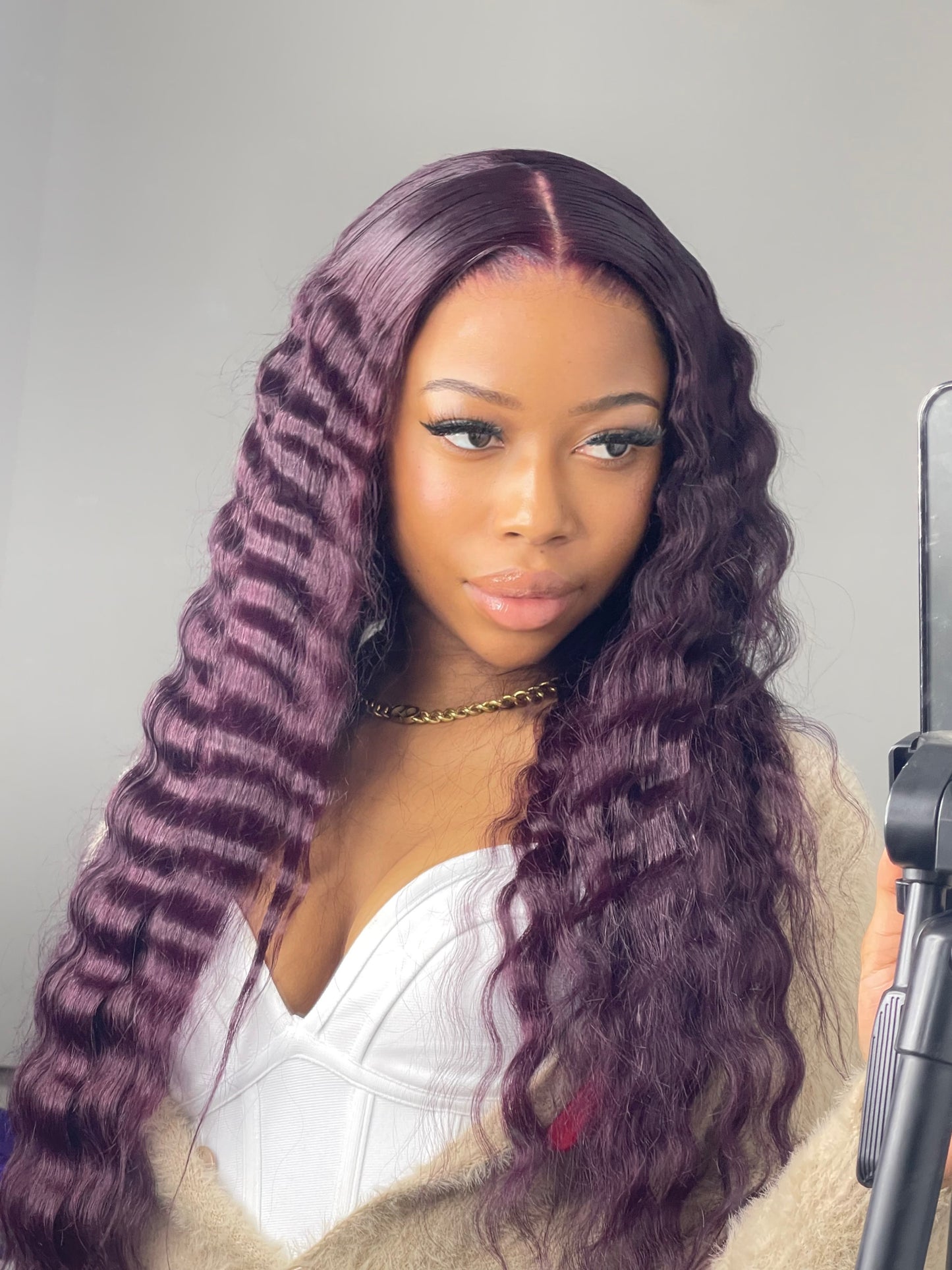 26” PURPLE LACE FRONTAL WIG 13x4