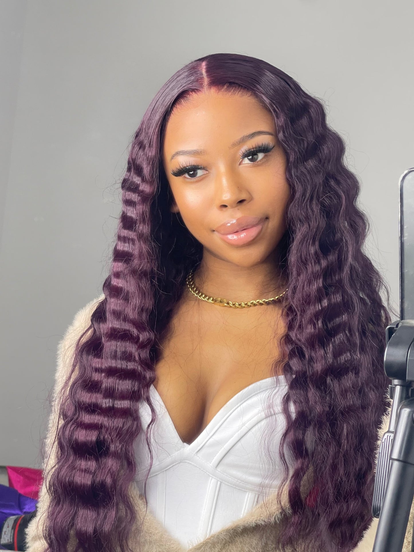 26” PURPLE LACE FRONTAL WIG 13x4