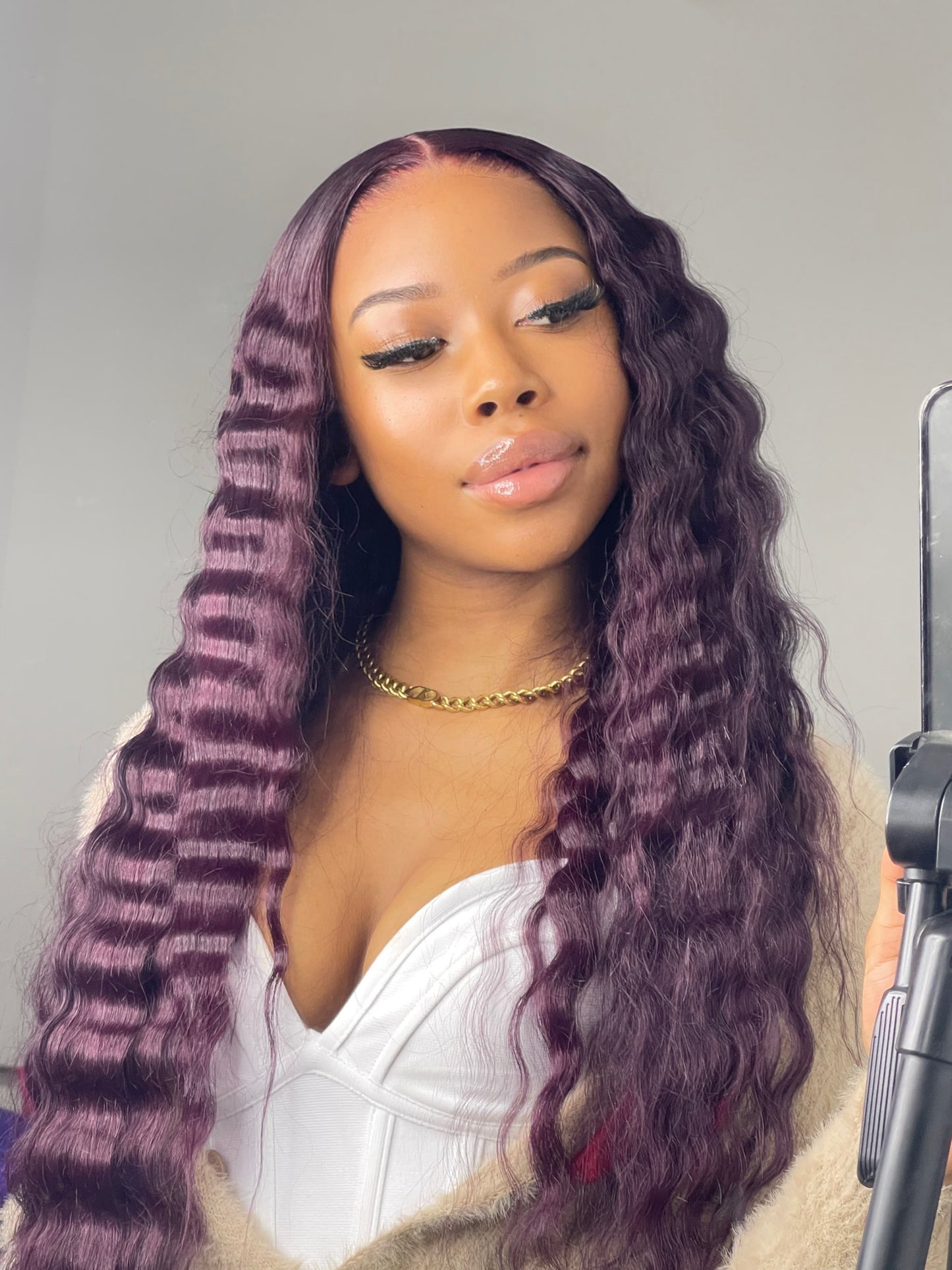 26” PURPLE LACE FRONTAL WIG 13x4