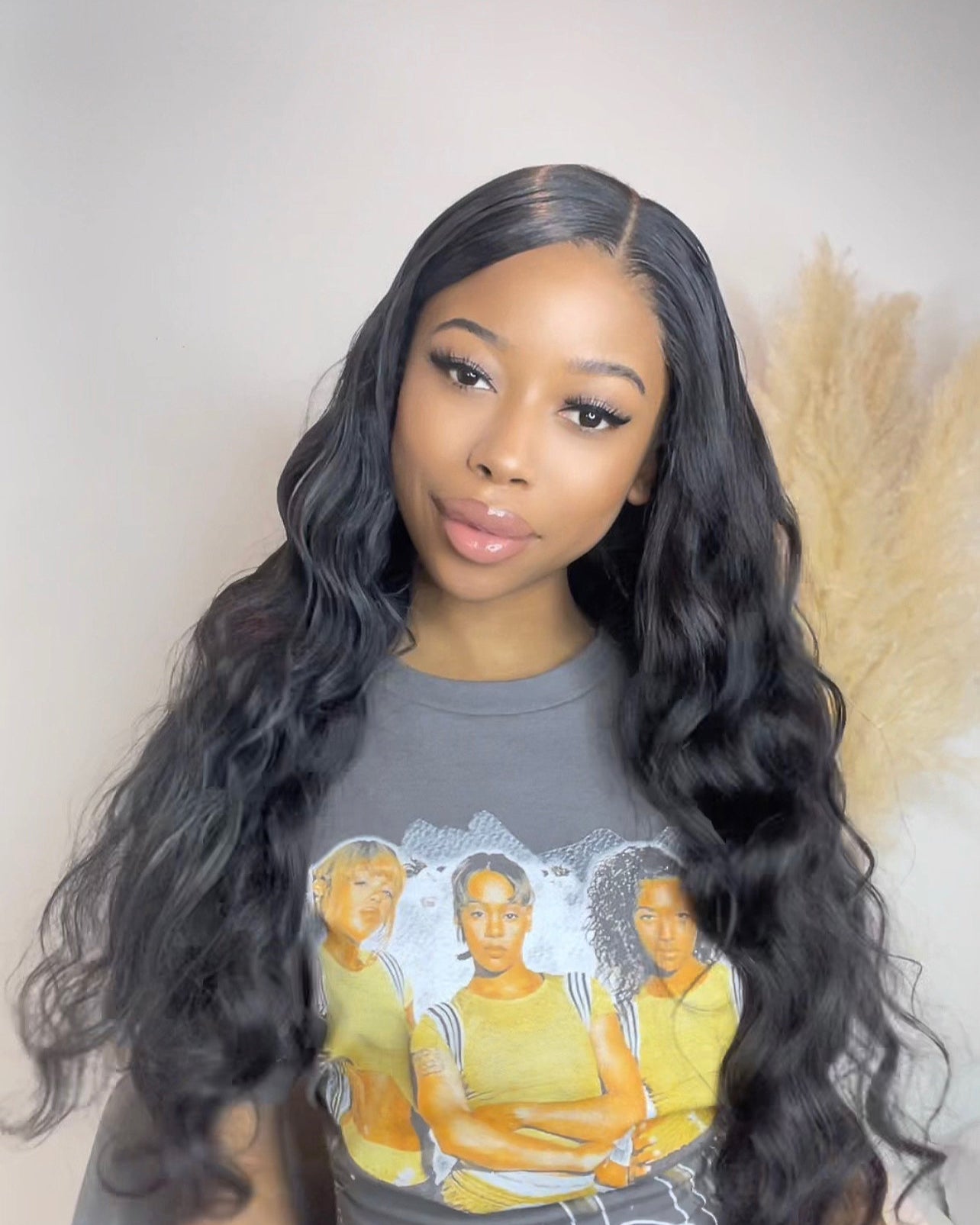 24" BODY WAVE GLUELESS LACE FRONTAL WIG 4x4