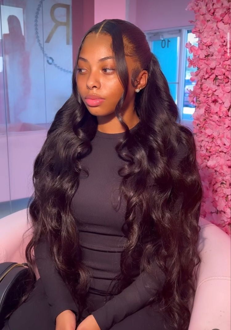 24” BLACK LACE FRONTAL WIG 13x4