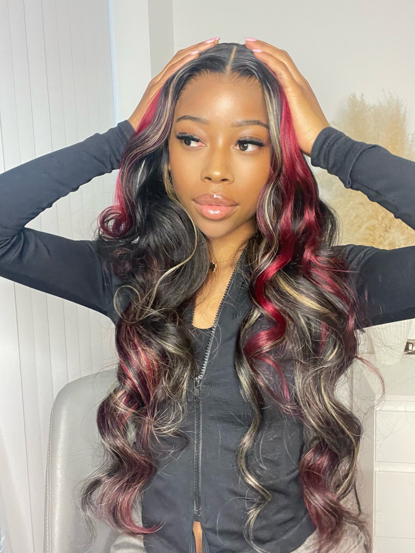 28" HIGHLIGHTED LACE FRONTAL WIG 13x4