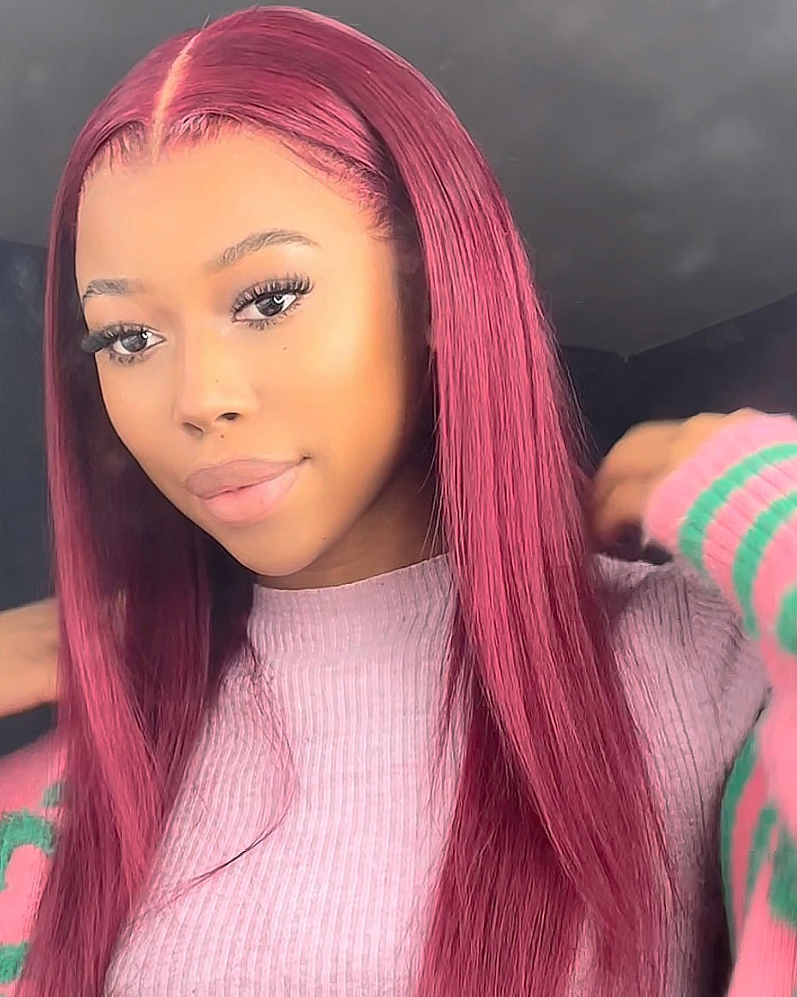 24" RED LACE FRONTAL WIG 13x4