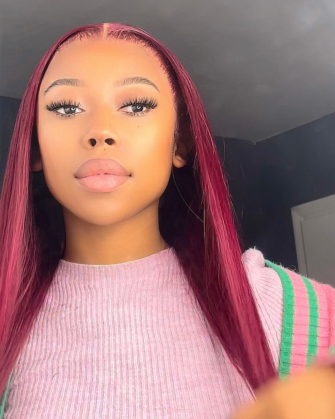 24" RED LACE FRONTAL WIG 13x4