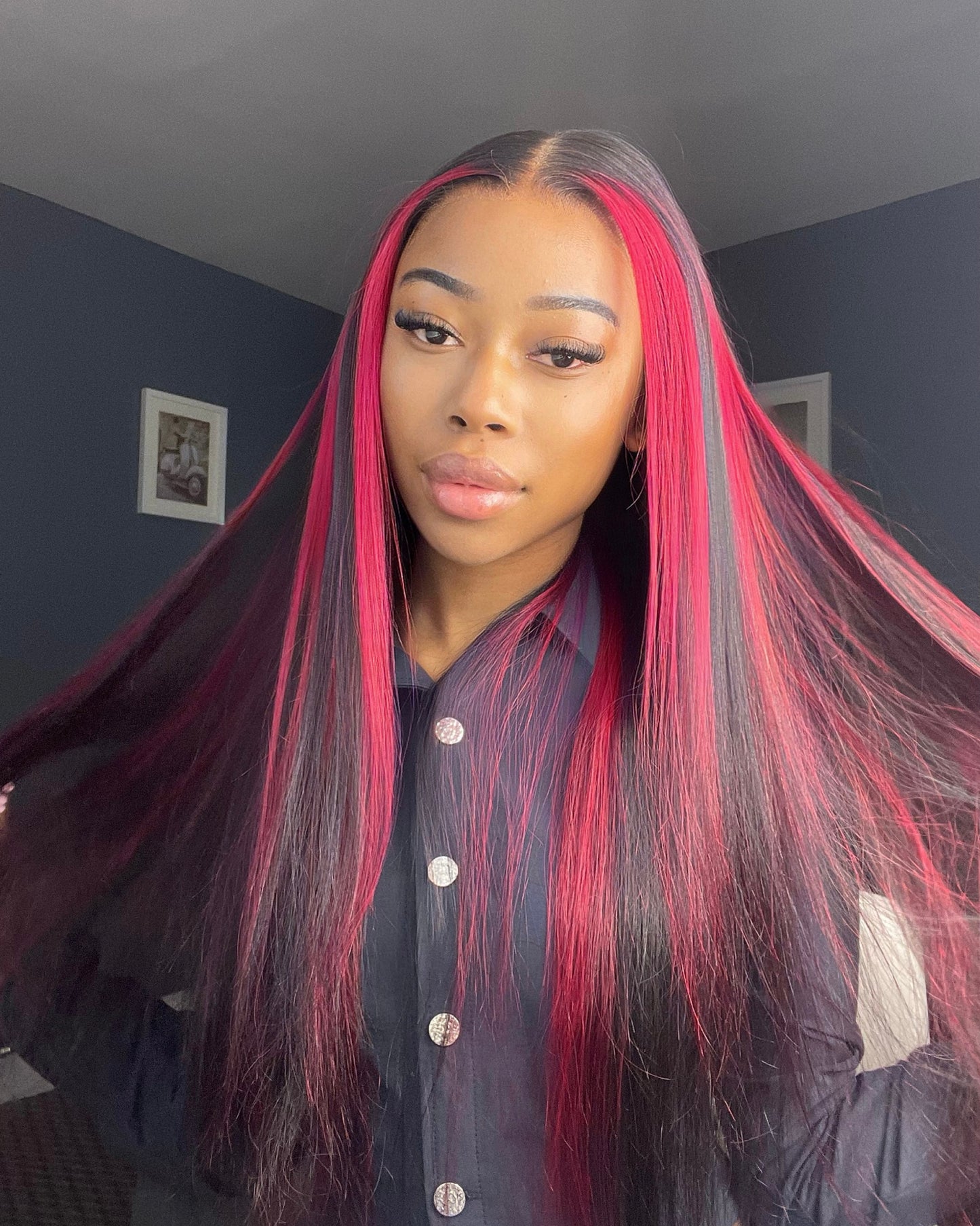 28” RED HIGHLIGHTED FRONTAL 13x4